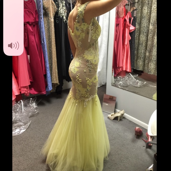 HAND PAINTED EMA SAVAHL PROM DRESS WORN ONCE! - Picture 5 of 7